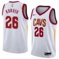 Wholesale Cheap Men's Nike Cavaliers 26 Kyle Korver White Stitched NBA Swingman Jersey