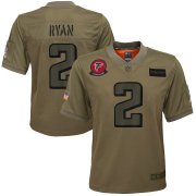 Wholesale Cheap Youth Atlanta Falcons #2 Matt Ryan Nike Camo 2019 Salute to Service Game Jersey