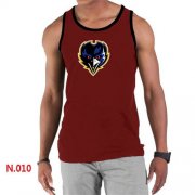 Wholesale Cheap Men's Nike NFL Baltimore Ravens Sideline Legend Authentic Logo Tank Top Red_1