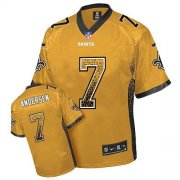 Wholesale Cheap Nike Saints #7 Morten Andersen Gold Men's Stitched NFL Elite Drift Fashion Jersey