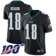 Wholesale Cheap Nike Eagles #18 Jalen Reagor Black Alternate Men's Stitched NFL 100th Season Vapor Untouchable Limited Jersey