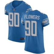 Wholesale Cheap Nike Lions #90 Trey Flowers Blue Team Color Men's Stitched NFL Vapor Untouchable Elite Jersey