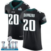 Wholesale Cheap Nike Eagles #20 Brian Dawkins Black Alternate Super Bowl LII Men's Stitched NFL Vapor Untouchable Elite Jersey