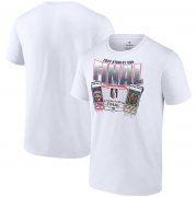 Wholesale Cheap Men's Vegas Golden Knights White 2023 Stanley Cup Final Matchup Big Ticket T-Shirt