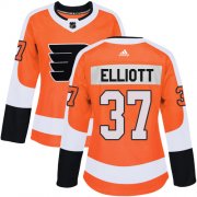 Wholesale Cheap Adidas Flyers #37 Brian Elliott Orange Home Authentic Women's Stitched NHL Jersey