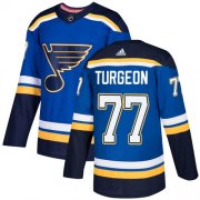 Wholesale Cheap Adidas Blues #77 Pierre Turgeon Blue Home Authentic Stitched NHL Jersey