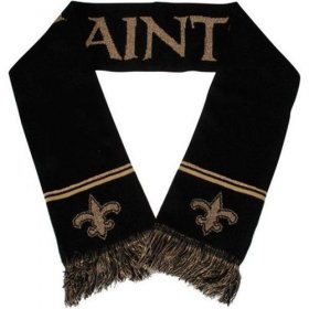 Wholesale Cheap New Orleans Saints Ladies Metallic Thread Scarf Black