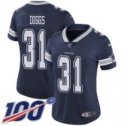 Wholesale Cheap Nike Cowboys #31 Trevon Diggs Navy Blue Team Color Women's Stitched NFL 100th Season Vapor Untouchable Limited Jersey