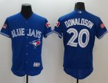 Wholesale Cheap Blue Jays #20 Josh Donaldson Blue Fashion Stars & Stripes Flexbase Authentic Stitched MLB Jersey