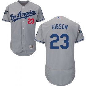 Wholesale Cheap Dodgers #23 Kirk Gibson Grey Flexbase Authentic Collection 2018 World Series Stitched MLB Jersey