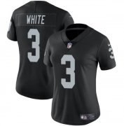 Cheap Women's Las Vegas Raiders #3 Zamir White Black Vapor Stitched Jersey(Run Small)