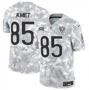 Cheap Men's Chicago Bears #85 Cole Kmet 2024 F.U.S.E Arctic Camo Salute To Service Limited Stitched Football Jersey