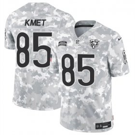 Cheap Men\'s Chicago Bears #85 Cole Kmet 2024 F.U.S.E Arctic Camo Salute To Service Limited Stitched Football Jersey