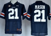 Wholesale Cheap Auburn Tigers #21 Tre Mason Navy Blue Jersey