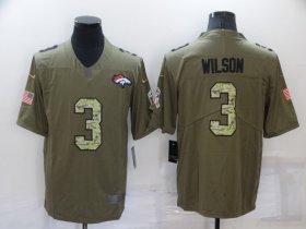 Wholesale Cheap Men\'s Denver Broncos #3 Russell Wilson Olive With Camo 2017 Salute To Service Stitched NFL Nike Limited Jersey