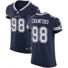 Wholesale Cheap Nike Cowboys #98 Tyrone Crawford Navy Blue Team Color Men\'s Stitched NFL Vapor Untouchable Elite Jersey