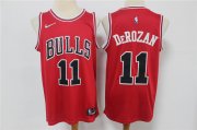 Wholesale Cheap Men's Chicago Bulls #11 DeMar DeRozan Red Nike 75th Anniversary Diamond 2021 Stitched Jersey