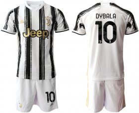 Wholesale Cheap Men 2020-2021 club Juventus home 10 white black Soccer Jerseys1