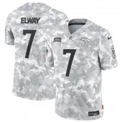 Men's Denver Broncos #7 John Elway 2024 Arctic Camo Salute To Service Limited Stitched Football Jersey