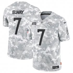 Men\'s Denver Broncos #7 John Elway 2024 Arctic Camo Salute To Service Limited Stitched Football Jersey