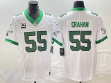 Wholesale Cheap Men's Philadelphia Eagles #55 Brandon Graham White 2023 F.U.S.E. Vapor Untouchable With C Patch Stitched Football Jersey