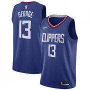 Wholesale Cheap Clippers 13 Paul George Blue Nike Swingman Jersey