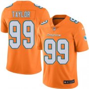 Wholesale Cheap Nike Dolphins #99 Jason Taylor Orange Men's Stitched NFL Limited Rush Jersey