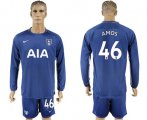 Wholesale Cheap Tottenham Hotspur #46 Amos Away Long Sleeves Soccer Club Jersey