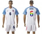 Wholesale Cheap USA #6 Nagbe White Rainbow Soccer Country Jersey