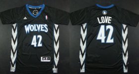 Wholesale Cheap Minnesota Timberwolves #42 Kevin Love Revolution 30 Swingman 2014 Black Jersey