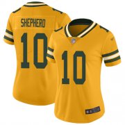 Wholesale Cheap Nike Packers #10 Darrius Shepherd Gold Women's Stitched NFL Limited Inverted Legend Jersey