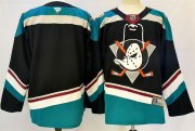 Cheap Men's Anaheim Ducks Blank Black Teal 2024-25 Stitched Jersey