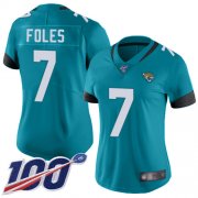 Wholesale Cheap Nike Jaguars #7 Nick Foles Teal Green Alternate Women's Stitched NFL 100th Season Vapor Limited Jersey