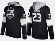 Wholesale Cheap Kings #23 Dustin Brown Black Name And Number Hoodie