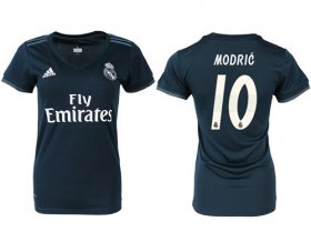 Wholesale Cheap Women\'s Real Madrid #10 Modric Away Soccer Club Jersey