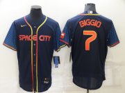 Wholesale Cheap Men's Houston Astros #7 Craig Biggio 2022 Navy City Connect Flex Base Stitched Baseball Jersey