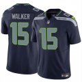 Cheap Men's Seattle Seahawks #15 P.J. Walker Navy 2024 F.U.S.E Vapor Limited Football Stitched Jersey