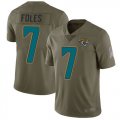 Wholesale Cheap Nike Jaguars #7 Nick Foles Olive Men's Stitched NFL Limited 2017 Salute to Service Jersey