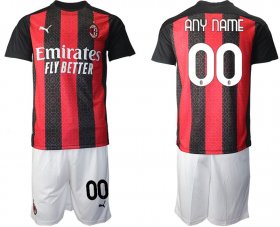 Wholesale Cheap Men 2020-2021 club AC milan home customized red Soccer Jerseys