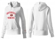 Wholesale Cheap Women's San Francisco 49ers Heart & Soul Pullover Hoodie White