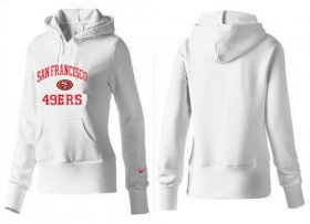 Wholesale Cheap Women\'s San Francisco 49ers Heart & Soul Pullover Hoodie White