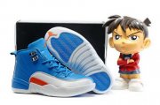 Wholesale Cheap Kids Air Jordan 12 Shoes Blue/White-red