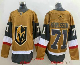 Wholesale Cheap Men\'s Vegas Golden Knights #71 William Karlsson Gold 2020-21 Alternate Stitched Adidas Jersey