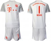 Wholesale Cheap Men 2020-2021 club Bayern Munchen away 1 white Soccer Jerseys