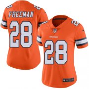 Wholesale Cheap Nike Broncos #28 Royce Freeman Orange Women's Stitched NFL Limited Rush Jersey