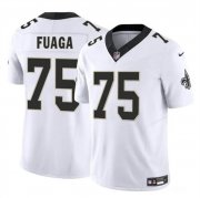 Cheap Men's New Orleans Saints #75 Taliese Fuaga White 2024 Draft F.U.S.E. Vapor Limited Football Stitched Jersey