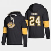 Wholesale Cheap Los Angeles Kings #24 Derek Forbort Black adidas Lace-Up Pullover Hoodie