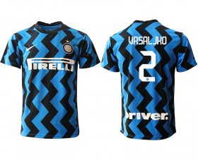 Wholesale Cheap Men 2020-2021 club Inter Milan home aaa versio 2 blue Soccer Jerseys