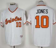 Wholesale Cheap Orioles #10 Adam Jones White 1966 Turn Back The Clock Stitched MLB Jersey