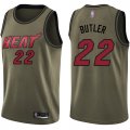 Wholesale Cheap Heat #22 Jimmy Butler Green Basketball Swingman Salute to Service Jersey